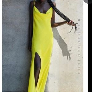 Zara yellow XS slip dress. Perfect condition